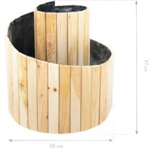 Holz Pflanzspirale mit den Maßen 77 cm Höhe und 55 cm Durchmesser