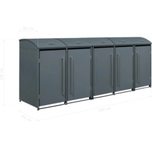 Mülltonnenbox für fünf Mülltonnen