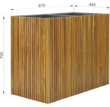 Pflanzkübel Akustikpaneele 87 x 44,5 x 70 cm Akazienholz