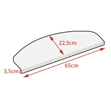 Abdeckung mit den Maßen 65 cm Länge, 22,5 cm Breite und 3,5 cm Höhe