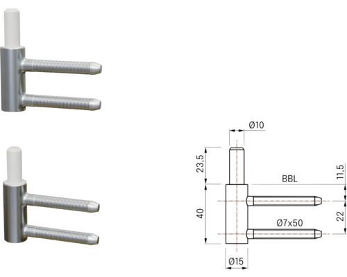 Metall Türband mit Abmessungen
