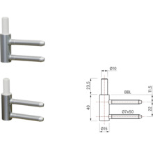 Türband mit technischen Zeichnungen und Abmessungen