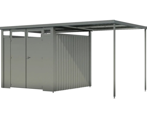 Geräteschrank aus Metall mit Überdachung