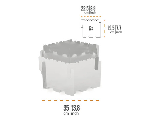 Abmessungen eines Pflanzgefäßes aus Kunststoff mit Stecksystem