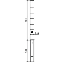 Absperrpfosten Stahlrohr Ø 89 x 2,9 mm herausnehmbar mit Dreikantverschluss