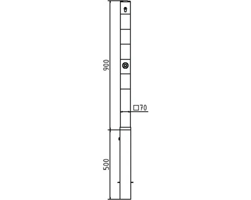 Technische Zeichnung eines Badschranks mit Maßangaben