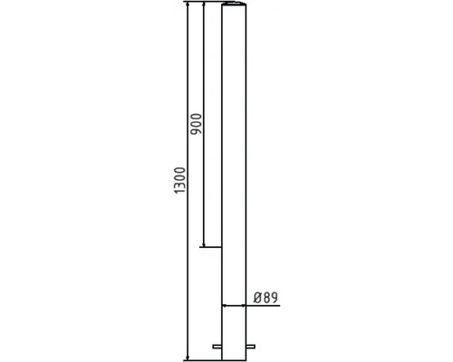 Technische Zeichnung eines Rohres mit Maßangaben