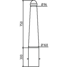 Stilpoller Stahlrohr Ø 168 / 96 mm