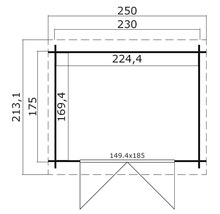 Gartenhaus Indi 230 x 175 cm