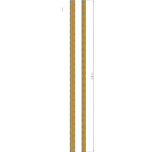 Zwei Holzleisten, 2400 mm lang