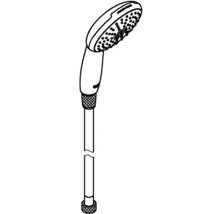Handbrause mit Brauseschlauch für Dusche und Badewanne