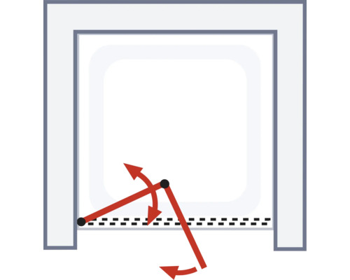 Darstellung eines Garagentoröffnungsmechanismus mit Schwenkarm