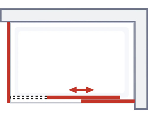 Illustration einer Schiebetür für den Innenbereich