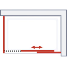 Illustration eines verschiebbaren Fensters