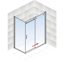 Eckdusche mit Schiebetür aus Glas