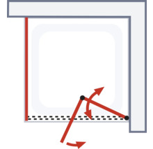 Illustration eines schwenkbaren Insektenschutzfensters