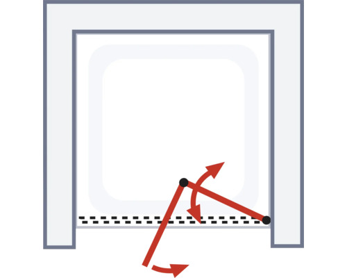 Darstellung der Schwenkbewegung eines Garagentors
