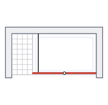 Duschkabine mit Schiebetür und Seitenwand