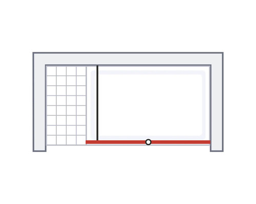 Duschkabine mit Schiebetür und Seitenwand