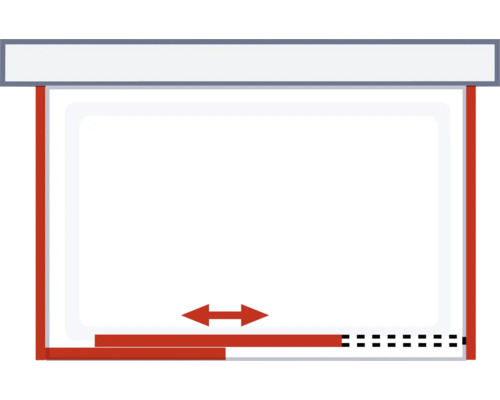 Darstellung einer ausziehbaren Markise zur Verwendung im Außenbereich