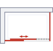 Illustration eines verschiebbaren Insektenschutzrollos