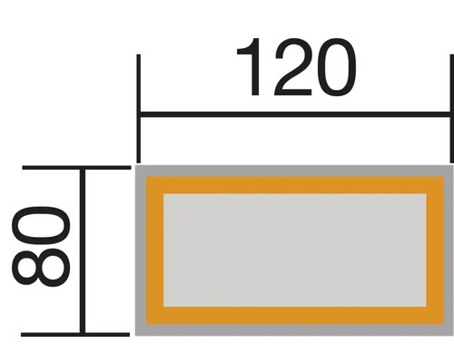 Produktmaß 120 x 80