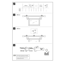 Anleitung zur Montage einer Gardinenstange mit einem Durchmesser von 28 Millimeter.