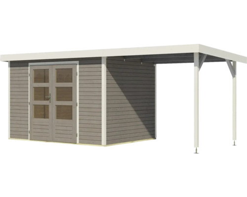 Holzgartenhaus mit Überdachung