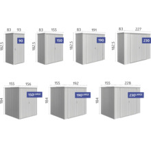 Geräteschrank Biohort Gr. 150 155 x 83 x 182,5 cm dunkelgrau-metallic