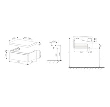 Waschtischunterschrank Jungborn Trenta 70x26x49,8 cm hellbraun glanz TRE DESK SS 70 1Z S A2496