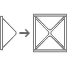 Symbol für ein zusammenklappbares Produkt
