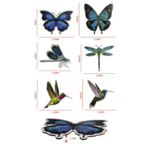 Dekorative Tiermotive mit Größenangaben für Bastelarbeiten