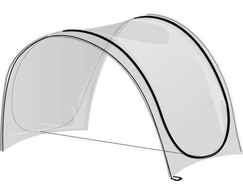 Transparentes Gewächshaus mit gebogener Form