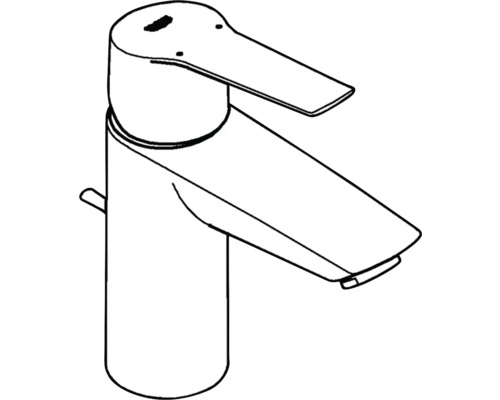 Zeichnung einer Armatur für ein Waschbecken