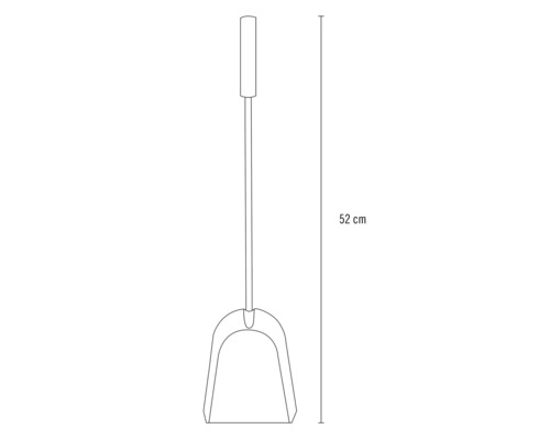 Kehrschaufel, 52 cm hoch
