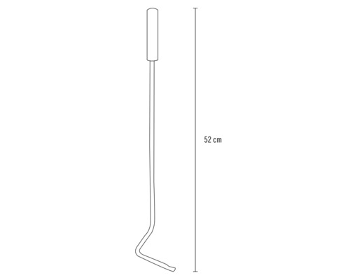 Kaminhaken mit einer Länge von 52 Zentimetern