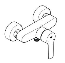 Aufputz-Brausearmatur für die Wandmontage