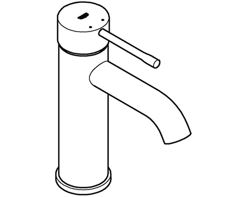 Zeichnung einer Waschtischarmatur