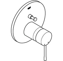 Unterputz-Duscharmatur mit Hebel