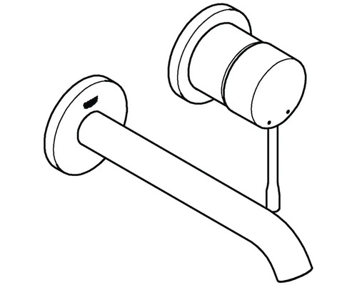 Wandarmatur mit Hebel