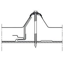 Darstellung der Befestigung eines Profils mit Schrauben