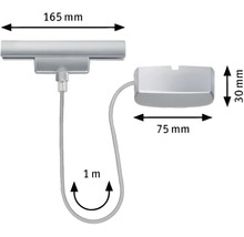 Möbelbeleuchtung mit den Maßen 165 mm mal 75 mm und einer Kabellänge von 1 m.