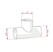 T-Stück mit 22 mm und 1/2 Zoll Durchmesser