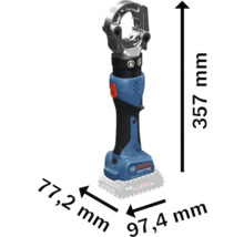Bosch Akku-Presswerkzeug mit Maßangaben