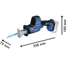 Bosch GSA 18V-24 Akku-Säbelsäge mit Abmessungen