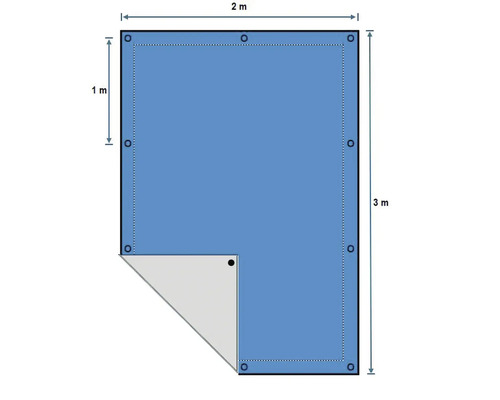 Plane 2 Meter mal 3 Meter mit Ösen zur Befestigung