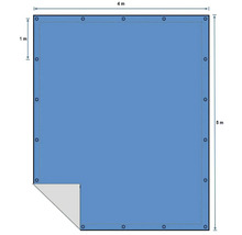 Abdeckung mit Ösen, 4 Meter mal 5 Meter