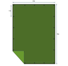 Plane 4 Meter mal 5 Meter mit Ösen