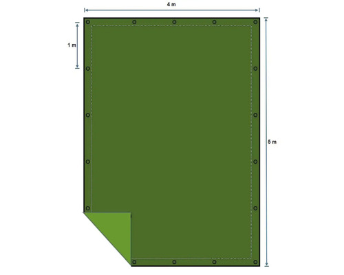 Plane 4 Meter mal 5 Meter mit Ösen