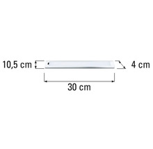 LED Unterbauleuchte mit den Maßen 30 cm Länge, 10,5 cm Höhe und 4 cm Breite